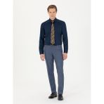 Cacharel Erkek Lacivert Slim Fit Uzun Kollu Basic Gömlek 50270154-VR033 - 39