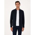 Cacharel Erkek Lacivert Slim Fit Uzun Kollu Gömlek 50291902-VR033 - 2XL
