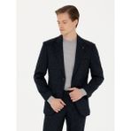 Cacharel Erkek Lacivert Slim Fit Yün Karışımlı Klasik Ceket 50273666-VR033 - 6 Drop - 46