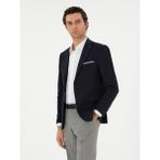 Cacharel Erkek Lacivert Slim Fit Yün Karışımlı Klasik Ceket 50306044-VR033 - 6 Drop - 48