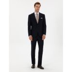 Cacharel Erkek Lacivert Slim Fit Yün Karışımlı Mono Yaka Klasik Takım Elbise 50306815-VR033 - 6 Drop - 46