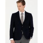 Cacharel Erkek Lacivert Slim Fit Yün Karışımlı Spor Ceket 50270156-VR033 - 4 Drop
