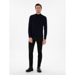 Cacharel Erkek Lacivert Slim Fit Yün Karışımlı Yarım Balıkçı Yaka Basic Triko Kazak 50293281-VR033 - XL