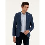 Cacharel Erkek Lacivert Slim Fit Yün Keten Karışımlı Ceket 50285324-VR033 - 48 - 6 Drop