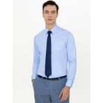 Cacharel Erkek Mavi Slim Fit %100 Pamuk Klasik Yaka Basic Gömlek 50250885-VR036 - 37