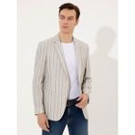 Cacharel Erkek Mavi Slim Fit Ceket 50247318-VR036 - 6 Drop - 54