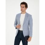 Cacharel Erkek Mavi Slim Fit Keten Karışımlı Spor Ceket 50293943-VR036 - 6 Drop