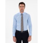 Cacharel Erkek Mavi Slim Fit Klasik Yaka Basic Gömlek 50304037-VR036 - 41