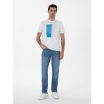 Cacharel Erkek Mavi Slim Fit Pamuk Karışımlı Jean Pantolon 50306185-VR036 - 32 - 33