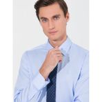 Cacharel Erkek Mavi Slim Fit Uzun Kollu Basic Gömlek 50268503-VR036 - 37