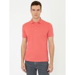 Cacharel Erkek Mercan Polo Yaka Slim Fit Basic Merserize T-shirt 50250172-VR186 - 3XL