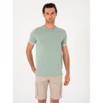 Cacharel Erkek Mint Regular Fit %100 Pamuk Bisiklet Yaka T-shirt 50301318-VR090