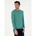 Cacharel Erkek Mint Slim Fit Yün Karışımlı Bisiklet Yaka Triko Kazak 50271571-VR090