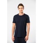 Cacharel Erkek Modal Pamuk Bisiklet Yaka Kısa Kollu T-shirt-lacivert 2169