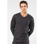 Cacharel Erkek Modal Pamuk V Yaka T-Shirt 2243/ANTRASIT - 2XL