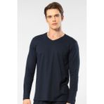 Cacharel Erkek Modal Pamuk V Yaka T-shirt 2243/Lacivert - 2XL