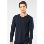 Cacharel Erkek Modal Pamuk V Yaka T-shirt 2243/Lacivert