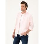 Cacharel Erkek Pembe Regular Fit %100 Keten Gömlek 50284823-VR041