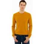 Cacharel Erkek Sarı Slim Fit Bisiklet Yaka Basic Triko Kazak 50227052-VR044