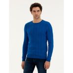 Cacharel Erkek Sax Regular Fit Bisiklet Yaka Triko Kazak 50279607-VR045 - Saks