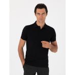 Cacharel Erkek Siyah Slim Fit %100 Pamuk Polo Yaka T-Shirt 50310024-VR046