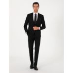 Cacharel Erkek Siyah Slim Fit %100 Yün Klasik Takım Elbise 50306038-VR046 - 6 Drop