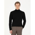 Cacharel Erkek Siyah Slim Fit Balıkçı Yaka Triko Kazak 50270163-VR046