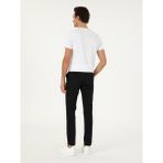 Cacharel Erkek Siyah Slim Fit Beli Lastikli Esnek Kanvas Pantolon 50306188-VR046 - 32