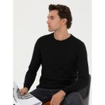 Cacharel Erkek Siyah Slim Fit Bisiklet Yaka Triko Kazak 50234964-VR046