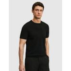 Cacharel Erkek Siyah Slim Fit Bisiklet Yaka Triko T-Shirt 50323863-VR046 - XL