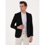 Cacharel Erkek Siyah Slim Fit Dokulu Yün Karışımlı Ceket 50300052-VR046 - 6 Drop