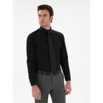 Cacharel Erkek Siyah Slim Fit Klasik Yaka Basic Gömlek 50304037-VR046