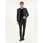 Cacharel Erkek Siyah Slim Fit Pamuk Karışımlı Kanvas Pantolon 50292336-VR046 - 32