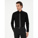 Cacharel Erkek Siyah Slim Fit Pamuklu Klasik Gömlek 50311551-VR046 - 39