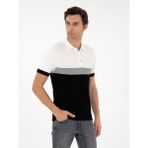 Cacharel Erkek Siyah Slim Fit Polo Yaka Keten Karışımlı Triko T-shirt 50293243-VR046 - 2XL
