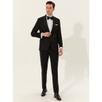 Cacharel Erkek Siyah Slim Fit Smokin Damatlık 50251817-VR046 - 6 Drop - 54