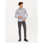 Cacharel Erkek Siyah Slim Fit Uzun Kollu Gömlek 50256735-VR046 - 3XL