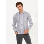 Cacharel Erkek Siyah Slim Fit Uzun Kollu Gömlek 50256735-VR046