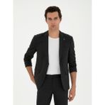 Cacharel Erkek Siyah Slim Fit Yün Karışımlı Ceket 50284835-VR046 - 56 - 4 Drop
