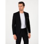 Cacharel Erkek Siyah Slim Fit Yün Karışımlı Ceket 50314630-VR046 - 6 Drop - 48