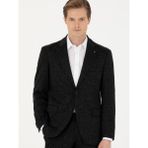 Cacharel Erkek Siyah Slim Fit Yün Karışımlı Klasik Ceket 50273666-VR046 - 48 - 6 Drop
