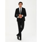 Cacharel Erkek Siyah Slim Fit Yün Karışımlı Klasik Ceket 50277430-VR046 - 52 - 4 Drop