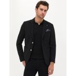 Cacharel Erkek Siyah Slim Fit Yün Keten Karışımlı Ceket 50264776-VR046 - 4 Drop - 54