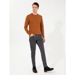 Cacharel Erkek Tarçın Slim Fit Bisiklet Yaka Basic Triko Kazak 50257398-VR191 - XL