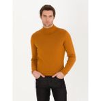 Cacharel Erkek Tarçın Slim Fit Pamuk Karışımlı Yarım Balıkçı Basic Triko Kazak 50257392-VR191 - 2XL