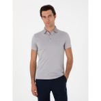 Cacharel Erkek Taş Slim Fit Desenli Polo Yaka T-Shirt 50300690-VR049 - 4XL