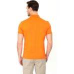 Cacharel Erkek Turuncu Polo Yaka Slim Fit Basic Merserize T-shirt 50250172-VR051 - 3XL