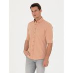Cacharel Erkek Turuncu Slim Fit Uzun Kollu Gömlek 50265476-VR051