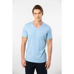 Cacharel Erkek V Yaka T-shirt 2170/Açık Mavi