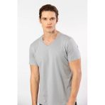 Cacharel Erkek V Yaka T-Shirt 2170/Gri